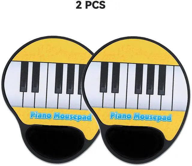 Main image of Sourcingbay Piano Keyboard Mouse Pad with Wrist Rest  Interactive Music Mat with Sound Keys  Fun Gift for Musicians & Office Desk Accessories  Battery Powered Novelty Toy - 2PCS