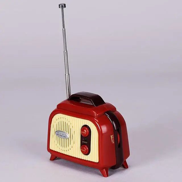 Alt view image 5 of 7 - Sourcingbay Vintage Mini FM Radio  Portable Retro-Style Radio with Auto Scan  Classic Decorative Desk Accessory  Battery Powered, Perfect for Home & Travel