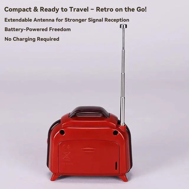 Alt view image 7 of 7 - Sourcingbay Vintage Mini FM Radio  Portable Retro-Style Radio with Auto Scan  Classic Decorative Desk Accessory  Battery Powered, Perfect for Home & Travel