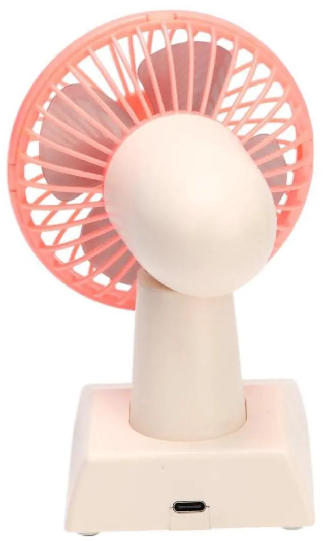 Alt view image 4 of 7 - Sourcingbay Small Desk Fan  USB and Battery Operated 4 inch Mini Fan with 2 Speeds and Oscillating Head, Portable Cooling Table Fan for Home Office Dorm Pets, Retro Green Gift Fan