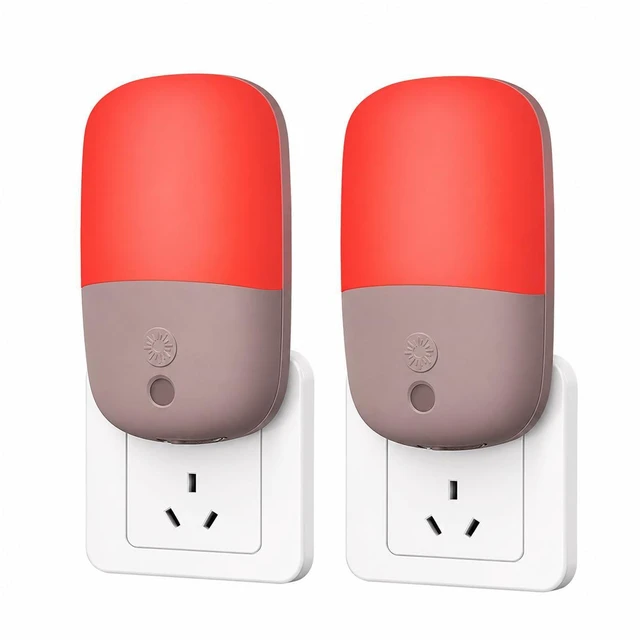 Main image of Sourcingbay 670nm Red Light Therapy Night Light, Sleep Aid Dimmable Lamp 2 Pack