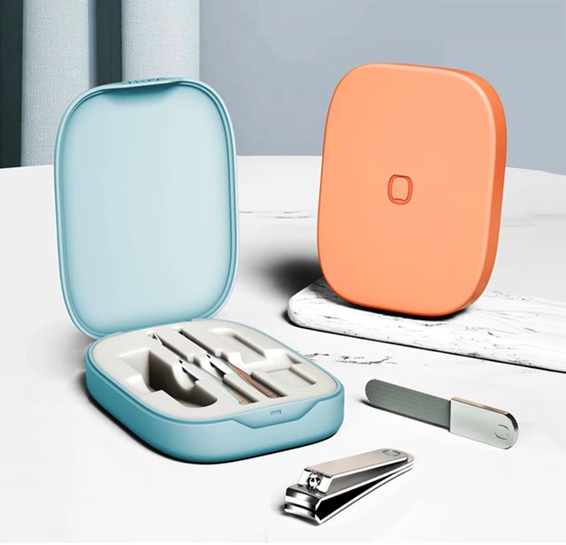 Alt view image 6 of 7 - Sourcingbay Nail Care Set - 4-in-1 Stainless Steel Nail Clippers, Cuticle Fork, Ear Pick, Nail File with Storage Case, Travel Grooming Kit for Men Women Seniors - White