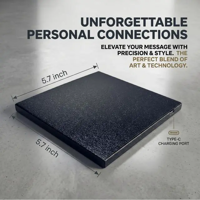 Alt view image 7 of 7 - Sourcingbay 4.3" Video Greeting Card, Auto-Play Faux Leather Keepsake Book For Gifts,Black