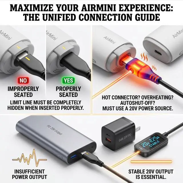 Alt view image 6 of 7 - Sourcingbay USB-C Power Cord for ResMed AirMini 1.3ft 24V Stable Output, 30W PD,Works with Power Banks & Car Chargers, No Converter Box, Travel CPAP Cord (Not for S11 or Apple 20.3V)