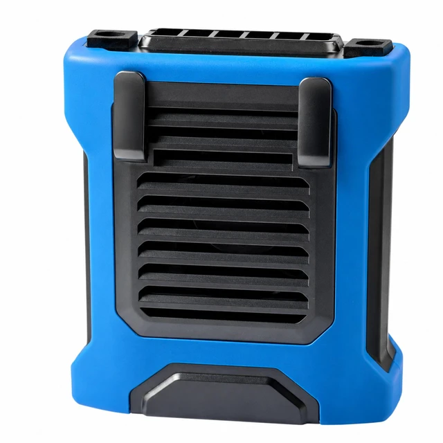 Main image of Sourcingbay Compact Waist Fan 4-Speed Flashlight Digital Display 8000mAh Usb Rechargeable for Outdoor Work Blue