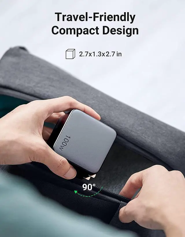 Alt view image 5 of 7 - UGREEN 100W USB C Multiport Charger - 4-Port USB Charging Station GaN Fast Charger Power Adapter Compatible for MacBook Pro/Air, iPad Pro, iPad Mini 6, Dell XPS, Galaxy S21/S20, iPhone 13/13 Pro Max/1