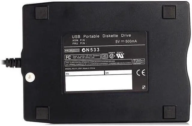 Alt view image 5 of 5 - USB Floppy Drive 3.5" USB External Floppy Disk Drive Portable 1.44 MB FDD USB Drive Plug and Play for PC Windows 10 7 8 Windows XP Vista Mac Black