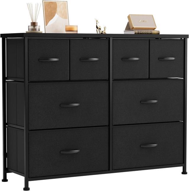 Homall 7 Drawer Dressers for Bedroom Fabric Chest of Drawers Storage  Organizer, Black