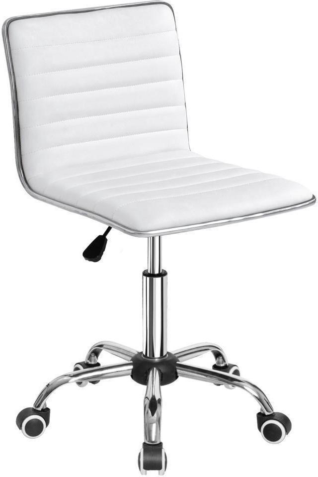 Furmax Mid Back Task Chair Low Back PU Leather Swivel Office Desk