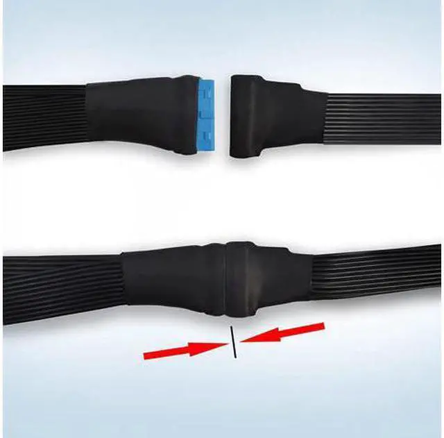 Alt view image 4 of 18 - GINTOOYUN USB 3.0 Header Extension Cable, 19/20 Pin 1 to 2 Y Splitter Internal Extension Adapter DIY(5.9 inch)