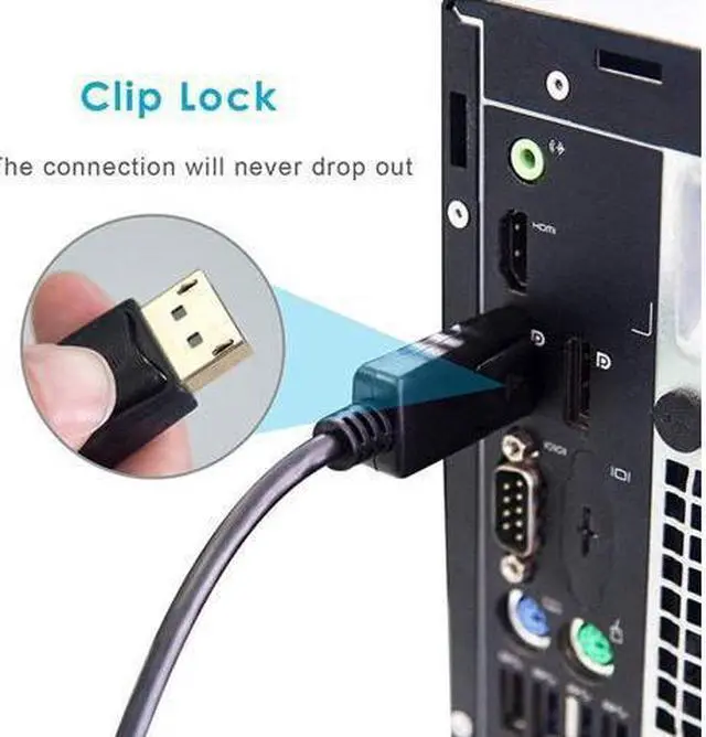 Alt view image 6 of 20 - DisplayPort to HDMI Adapter DP to HDMI Adapter Cable Male to Female Support 1080P 3D for Display Port Enabled Desktops and Laptops to Connect to HDMI Displays Adapter