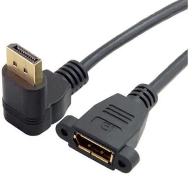 Alt view image 3 of 14 - CY DisplayPort Display Port Male to Female 90 Degree Up Angled Extension Cable DP-015-UP