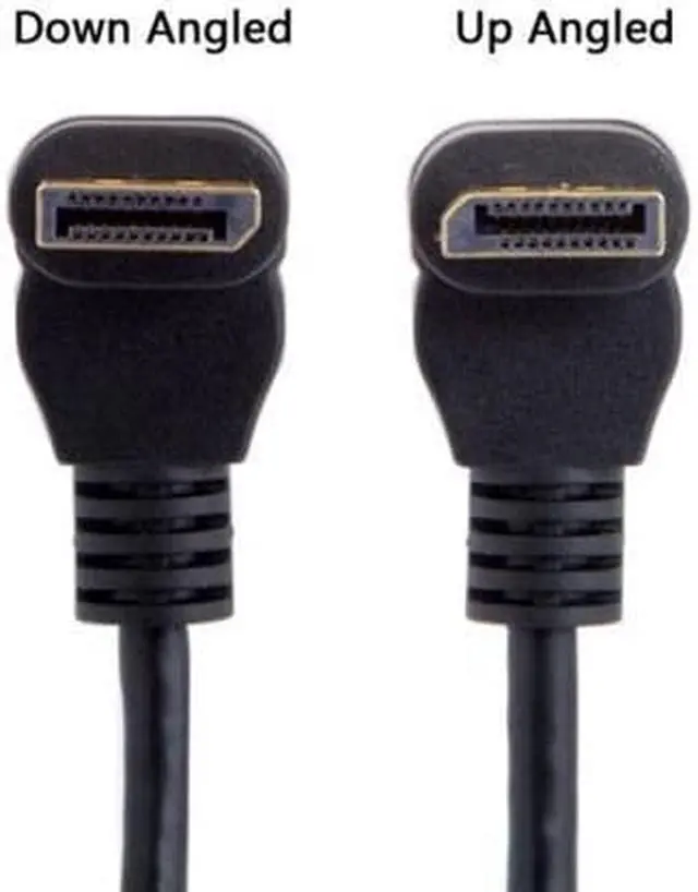 Alt view image 4 of 14 - CY DisplayPort Display Port Male to Female 90 Degree Up Angled Extension Cable DP-015-UP