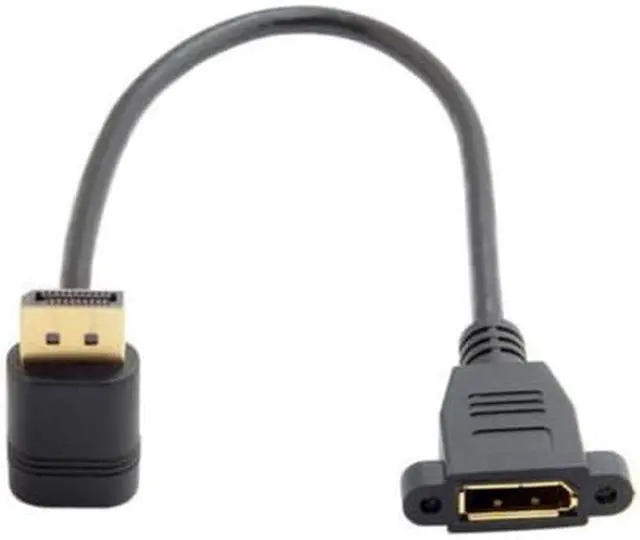 Alt view image 7 of 14 - CY DisplayPort Display Port Male to Female 90 Degree Up Angled Extension Cable DP-015-UP