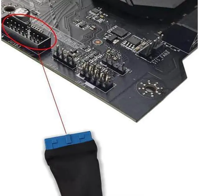 Alt view image 11 of 18 - GINTOOYUN USB 3.0 Header Extension Cable, 19/20 Pin 1 to 2 Y Splitter Internal Extension Adapter DIY(5.9 inch)