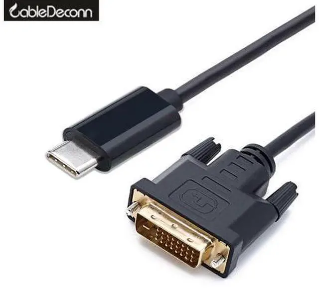 Alt view image 7 of 18 - Cabledeconn Thunderbolt 3 dvi Cable usb c USB 3.1 Type-C to dvi Adapter for New Macbook pro 2017 2016 dell xps Samsung Galaxy S8