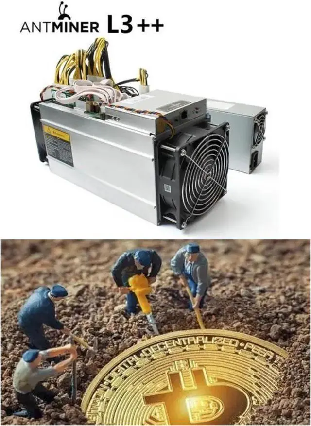 Alt view image 4 of 9 - ANTMINER L3++( With Power Supply ) 580 MH/s Litecoin Dogecoin Merge mining LTC Miner Merge DOGE Miner LTC Mining Machine Better Than ANTMINER L3 L3+ S9 S9i ASIC Miners