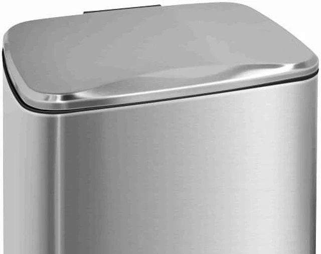 Alt view image 2 of 5 - Mega Casa 8 Gal./30 Liter Rectangular Stainless Steel step-on Trash Can for kitchen