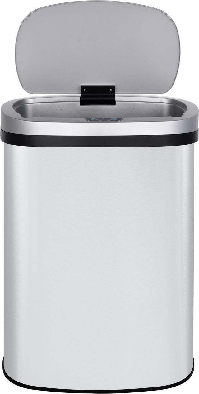 Alt view image 5 of 7 - Mega Casa 13 Gallon Stainless Steel Oval Kitchen Motion Sensor Trash Can