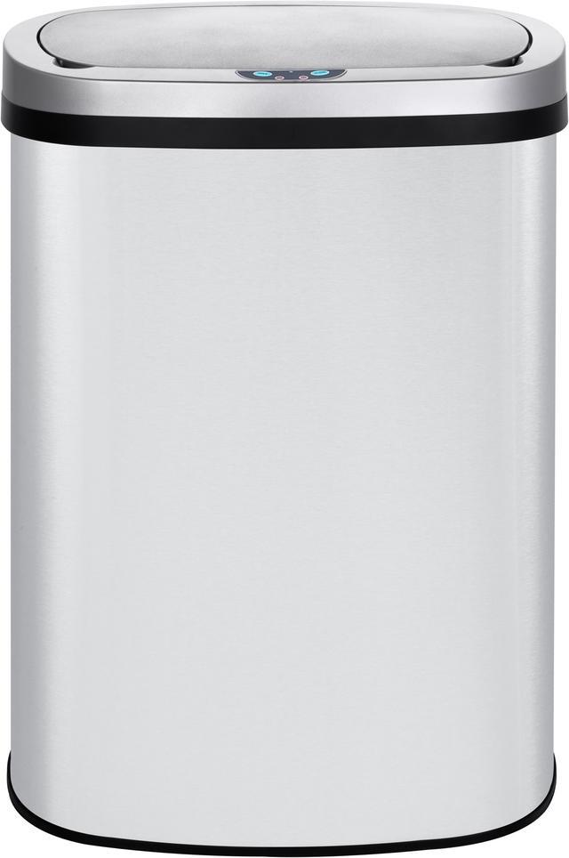 Alt view image 6 of 7 - Mega Casa 13 Gallon Stainless Steel Oval Kitchen Motion Sensor Trash Can