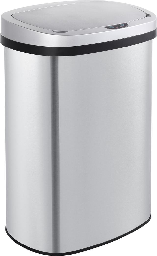 Main image of Mega Casa 13 Gallon Stainless Steel Oval Kitchen Motion Sensor Trash Can