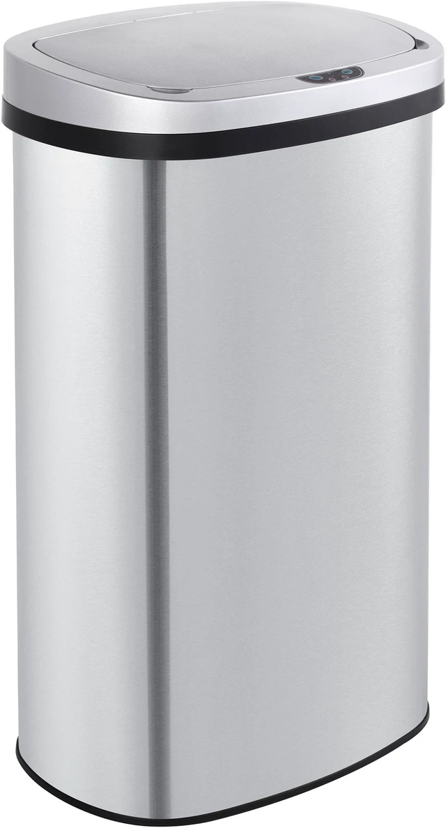 Main image of Mega Casa 15.85 Gallon Stainless Steel Oval Kitchen Motion Sensor Trash Can
