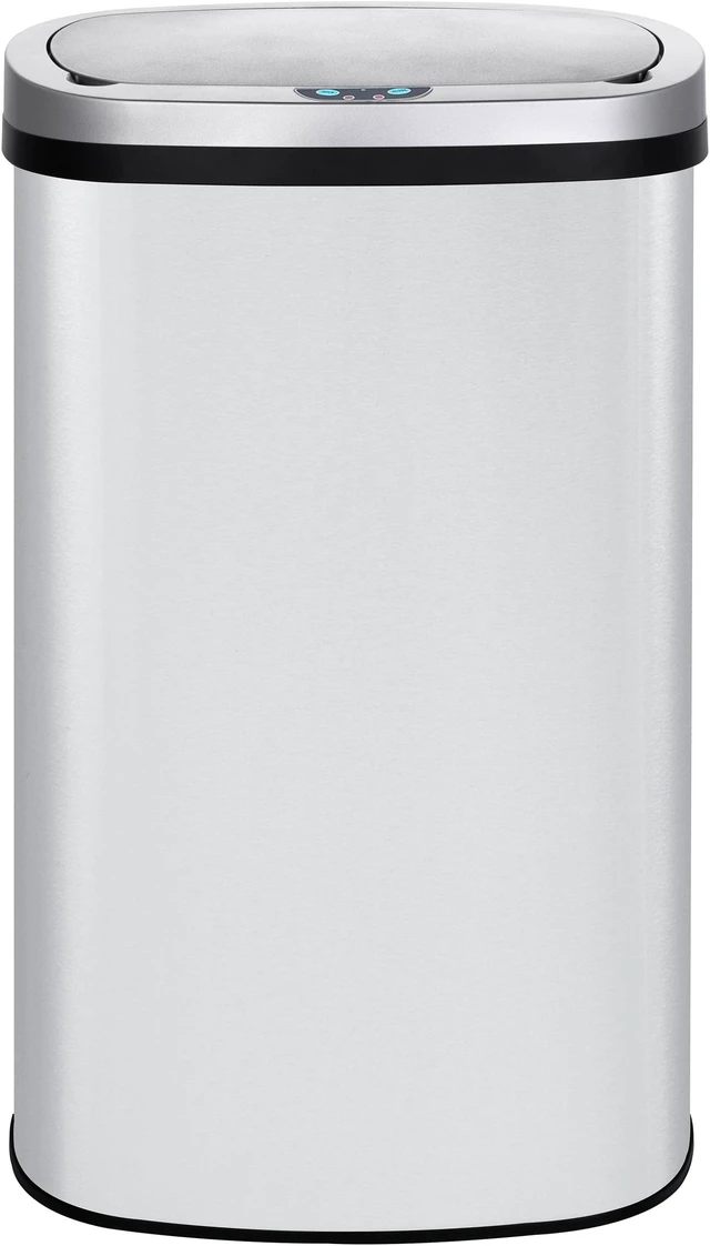 Alt view image 4 of 6 - Mega Casa 15.85 Gallon Stainless Steel Oval Kitchen Motion Sensor Trash Can