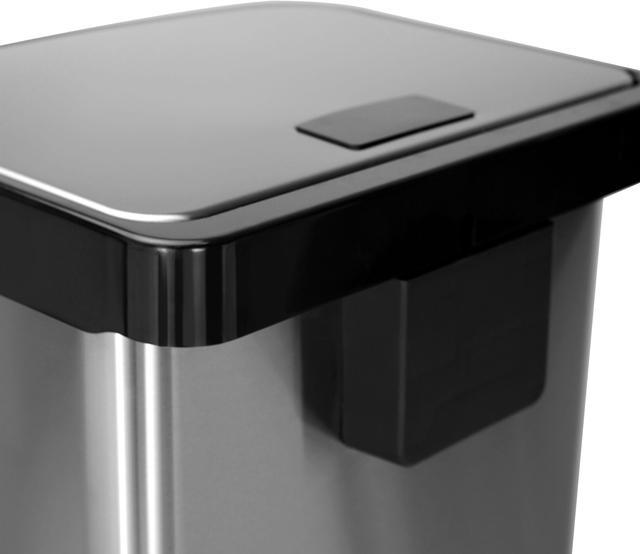 13.2 Gal./ 50 Liter Rectangle Step Stainless Steel Trash Can-Mega Casa