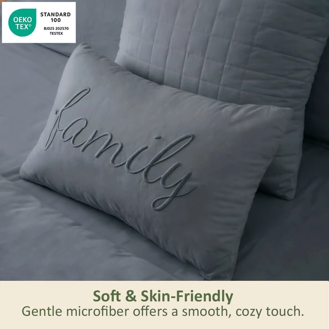 Alt view image 3 of 7 - 5-Piece Modern Minimalist Duvet Cover Set with Cushions