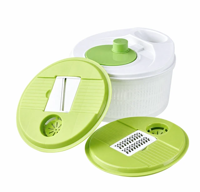 Main image of 3L Multifunctional Vegetable Spinner and Grater, Compact Salad Strainer Bowl for Quick Prep, Easy to Clean, Lightweight Kitchen Gadget