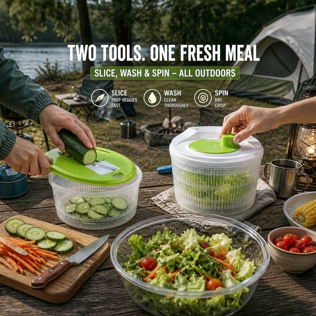 Alt view image 2 of 7 - 3L Multifunctional Vegetable Spinner and Grater, Compact Salad Strainer Bowl for Quick Prep, Easy to Clean, Lightweight Kitchen Gadget