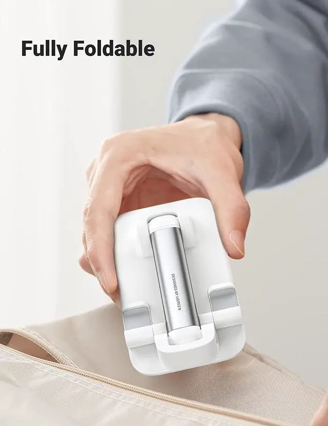 Alt view image 7 of 7 - UGREEN Phone Stand Cell Phone Holder for Desk Adjustable Foldable Compatible with iPhone 13 12 Pro Max iPhone 11 XS XR X SE 8 Plus 6 7 Samsung Galaxy Note20 S20 S10 S9 S8 Mobile Phone, White