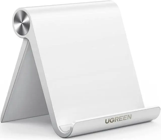 Main image of UGREEN Tablet Stand Holder Adjustable Protable Desktop Holder Dock Compatible for iPad 10.2 iPad Pro 11 Inch iPad 9.7 iPad Mini 5 4 3 2 iPad Air Nintendo Switch iPhone 13 12 Pro Max 11 XS XR White
