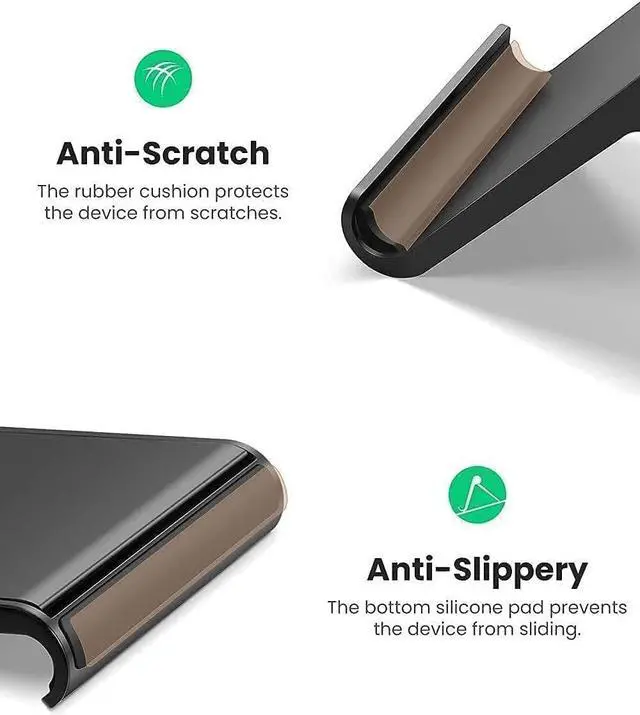 Alt view image 6 of 7 - UGREEN Cell Phone Stand Holder Bundle Mobile Phone Dock Compatible for iPhone 11 Pro Max XS XR 8 Plus 6 7 5 Samsung Galaxy S20 S10 S9 S8 S7 Edge S6 Android Smartphone Holder Desk Adjustable Foldable