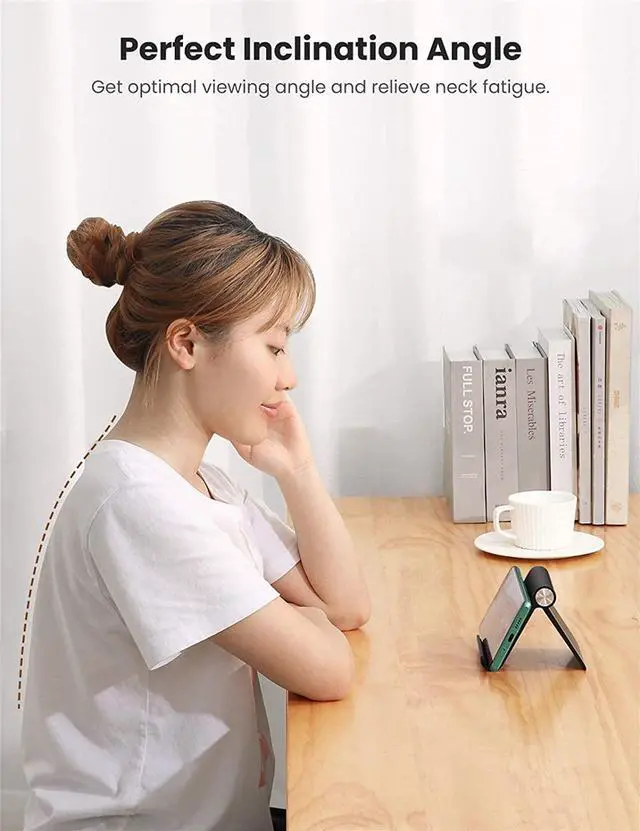 Alt view image 2 of 7 - UGREEN Cell Phone Stand Bundle Phone Holder for Desk Adjustable Compatible with iPhone 12 Pro Max 11 SE XS XR 8 Plus 6 7 Samsung Galaxy Note20 S20 S10 S9 S8 Android Smartphone