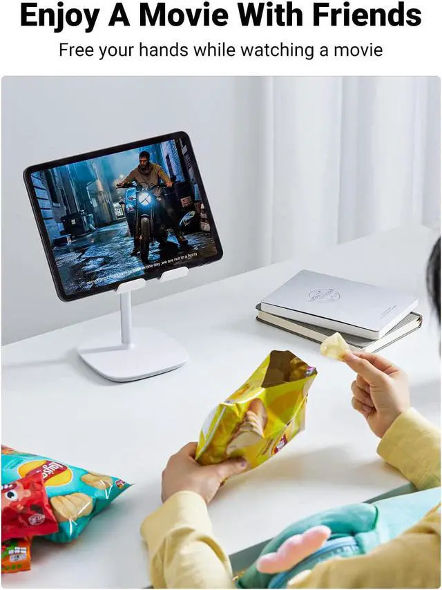 Alt view image 5 of 7 - UGREEN Tablet Stand Holder Adjustable Desktop Holder Dock Compatible for iPad 10.2 Inch iPad Air 10.5 iPad Mini 4 3 2 Nintendo Switch Samsung Galaxy Tab E-Book Reader Max 12.9 Inch