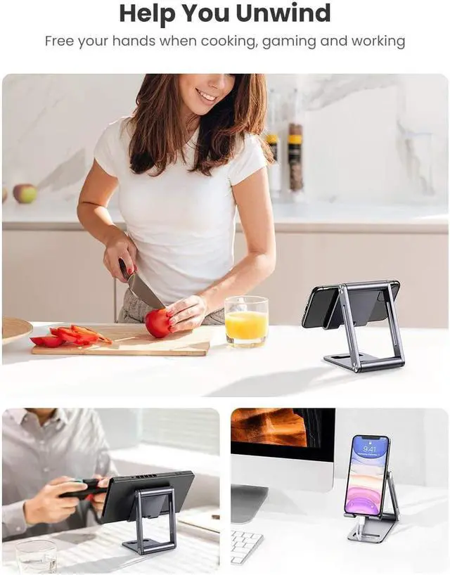 Alt view image 2 of 7 - UGREEN Cell Phone Stand Aluminum Bundle