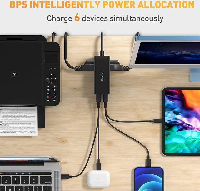 Baseus 65W USB C Charging Station with 100W Cable & 65W Fast USB Car  Charger, Fast Charging Charger Set Compatible with  iPhone/iPad/Galaxy/Laptops/MacBook, Suitable for Family, Travel, Office 