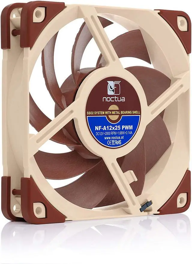 Alt view image 3 of 7 - Noctua 480mm AIO Upgrade Bundle (4X NF-A12x25 PWM 120mm Fans Plus 1x NT-H2 Thermal Paste)