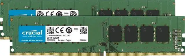 Main image of Crucial Memory Bundle with 32GB (2x16GB) DDR4 PC4-21300 2666 MT/s DR X8 DIMM 288-Pin Memory (CT2K16G4DFD8266) Compatible with OptiPlex SFF, Tower 3050, 3060, 3070, 5050, 5060, 5070, 7050, 7060, 7070