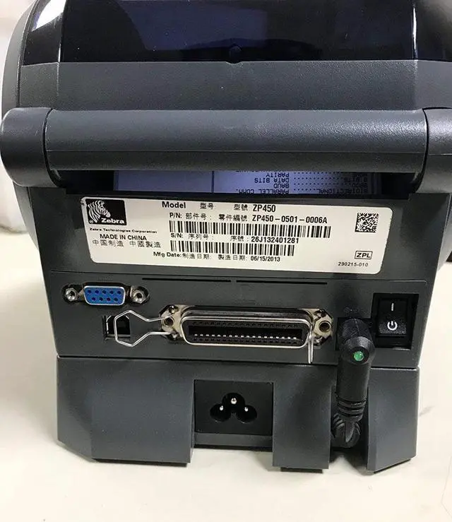 Alt view image 5 of 5 - Ze bra ZP 450 Label Thermal Bar Code Monochrome Printer ZP450-0501-0006A