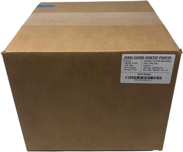 Alt view image 7 of 7 - Ze bra GX420D with Display, Thermal Label Bar code Printer, USB/Ethernet/Serial Connectivity, GX42-202410-000