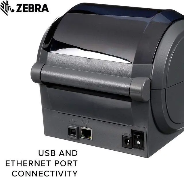 Alt view image 2 of 2 - Ze bra GX420t Monochrome Desktop Direct Thermal/Thermal Transfer Label Printer with Fast Ethernet Technology, 6 in/s Print Speed, 203 dpi Print Resolution, 4.09" Print Width, 100-240V AC