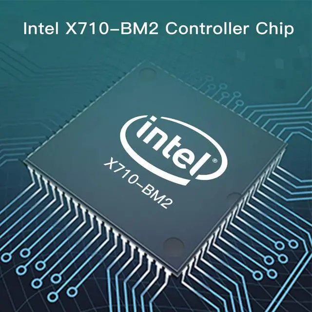 Alt view image 4 of 7 - 10Gb PCI-E Network Adapter Card (NIC) Compare to Intel X710-DA2, Dual SFP+ Port, with Intel X710-BM2 Chipset, PCI Express x8, 10Gb PCI-E Ethernet LAN Adapter Support Windows Server/Linux/VMware