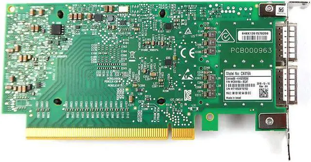 Alt view image 2 of 2 - Mellanox CX416A ConnectX-4 40/56Gbe Dual-Port QSFP EDR PCi-Express 3.0 x16 Network Adapter Card MCX416A-BCAT