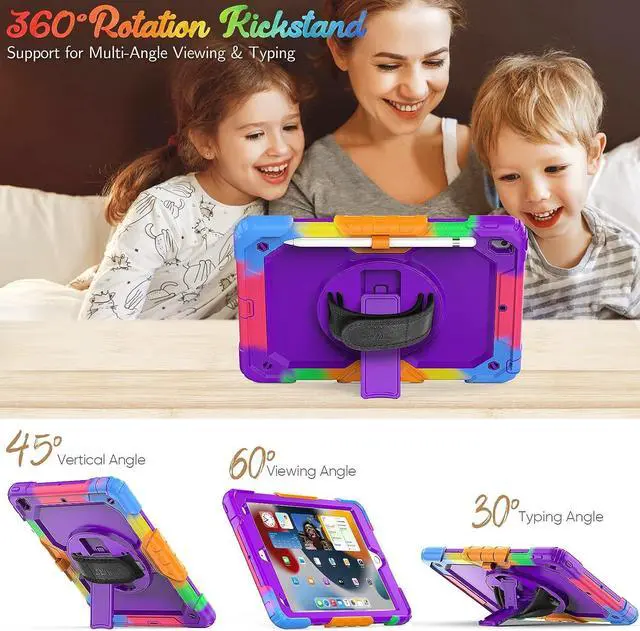 Alt view image 4 of 7 - Case for iPad 9th/8th/7th Generation, iPad 10.2 Case 2021 2020 2019