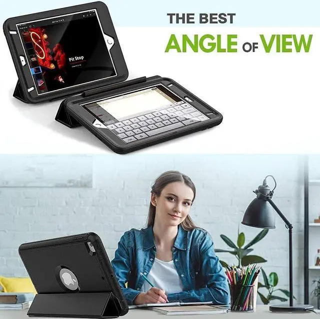 Alt view image 2 of 7 - Case for iPad Mini 4 and iPad Mini 5, Full Body Protection Shockproof Sturdy iPad Mini 4/5 Case