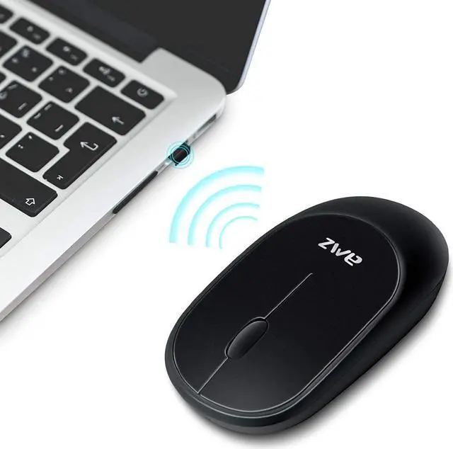 Alt view image 3 of 7 - Wireless Mouse, 2.4G Portable USB Wireless Mouse Computer Mice, Wireless Mouse Rechargeable Slim, 1200DPI Office and Home Cordless Mice for Laptop Mac PC Computer Windows XP/Vista /7/8/10 (Black)