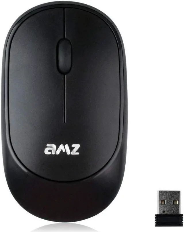 Main image of Wireless Mouse, 2.4G Portable USB Wireless Mouse Computer Mice, Wireless Mouse Rechargeable Slim, 1200DPI Office and Home Cordless Mice for Laptop Mac PC Computer Windows XP/Vista /7/8/10 (Black)