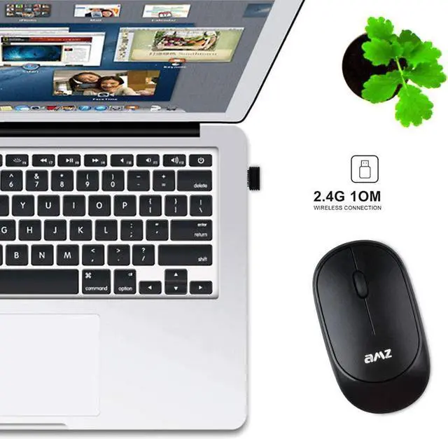 Alt view image 6 of 7 - Wireless Mouse, 2.4G Portable USB Wireless Mouse Computer Mice, Wireless Mouse Rechargeable Slim, 1200DPI Office and Home Cordless Mice for Laptop Mac PC Computer Windows XP/Vista /7/8/10 (Black)